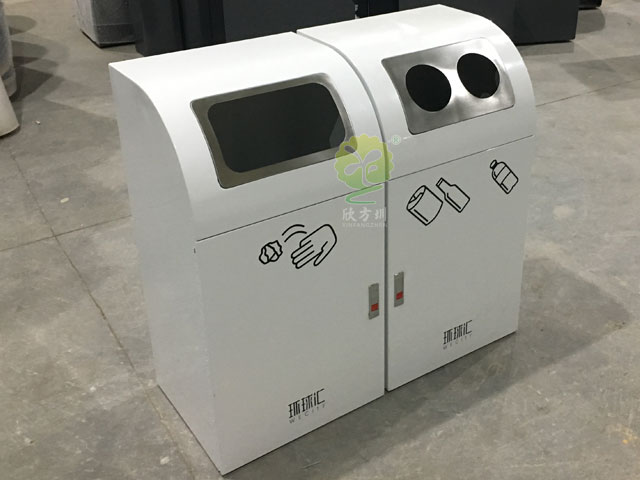 四川成都商場(chǎng)室內(nèi)三分類(lèi)垃圾箱廠(chǎng)家精致打造